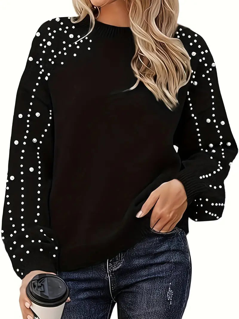 Zevelyn – Knitted Sweater with Round Neck