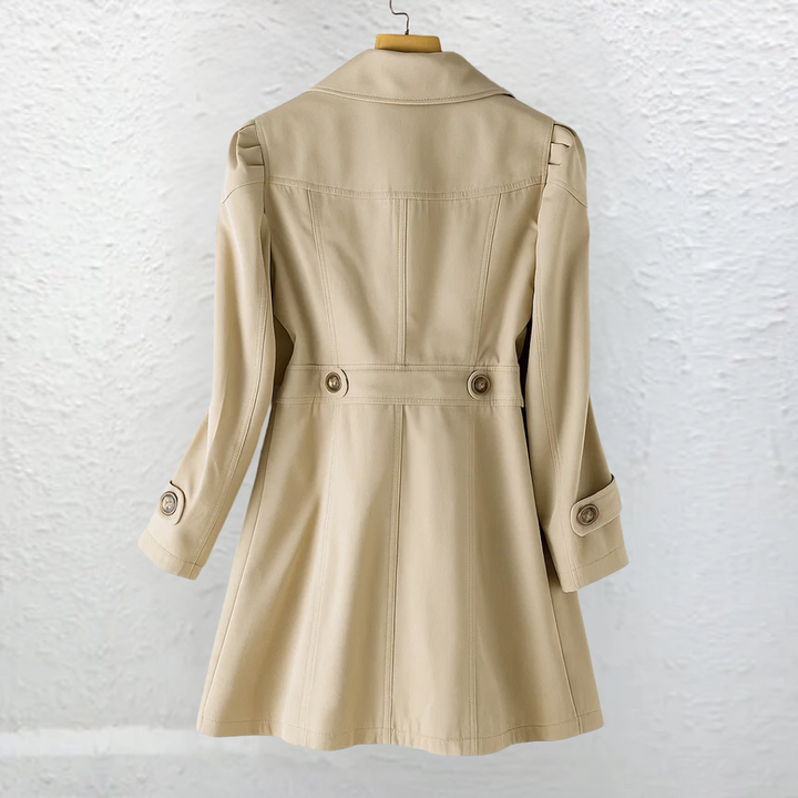 Mariel | Vintage Style Elegant Button-Front Trench Coat
