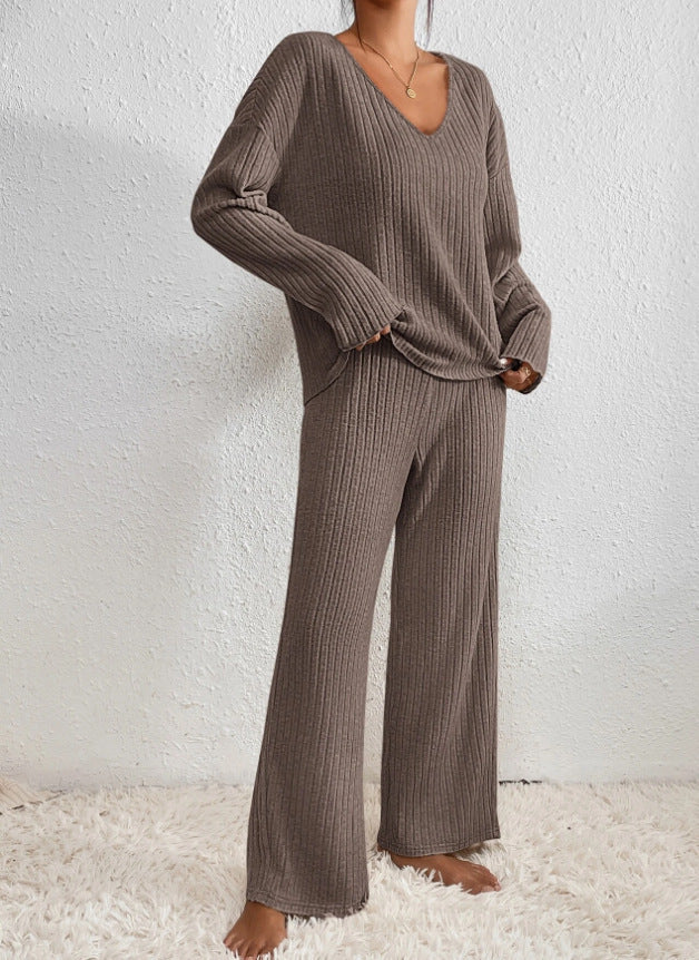 Adeline | Women's Cozy Knitted Sweater and Pants Two-Piece Set