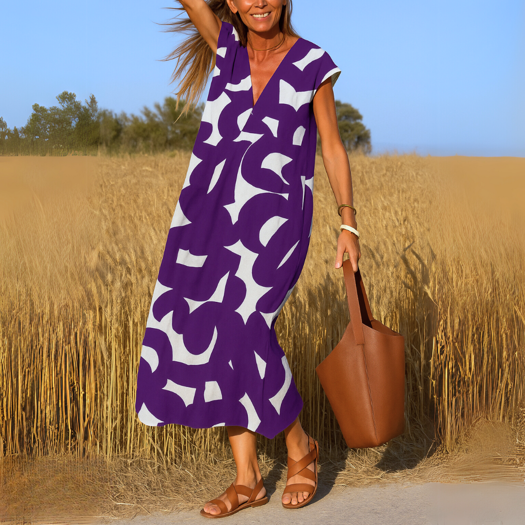 Valérie | Fluid Dress with V-Neck