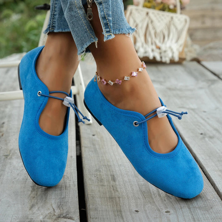 Amelia | Suede Lace-Up Mary Jane Loafer