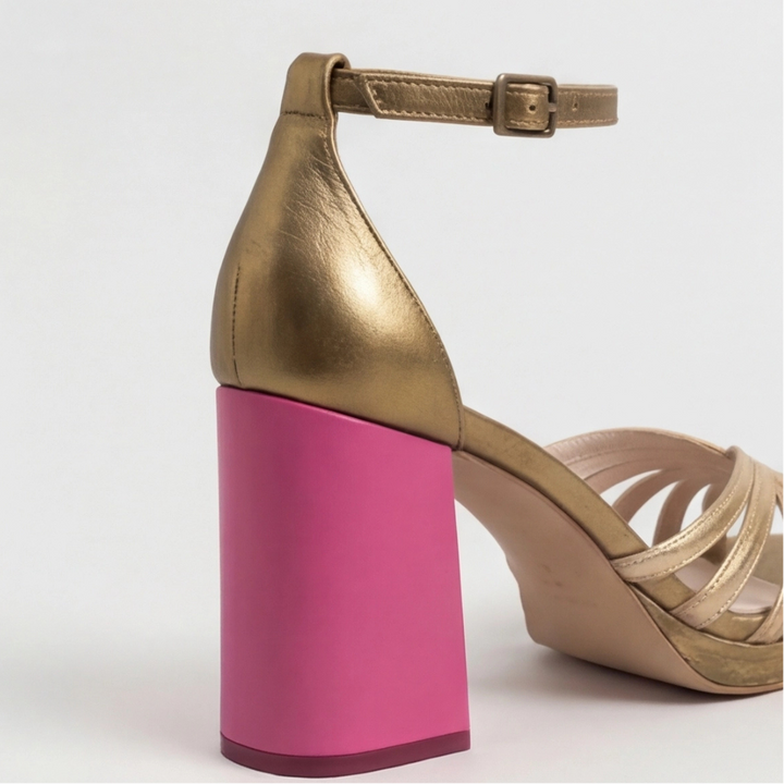 Camila | Block Heel Sandals with Woven Design