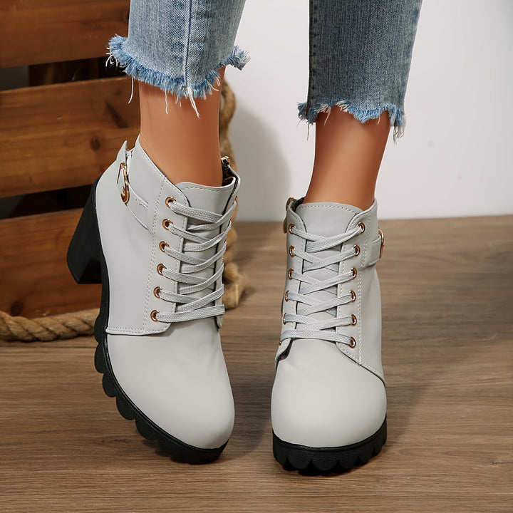 Everly | Polished And Versatile Lace-Up Ankle Boots