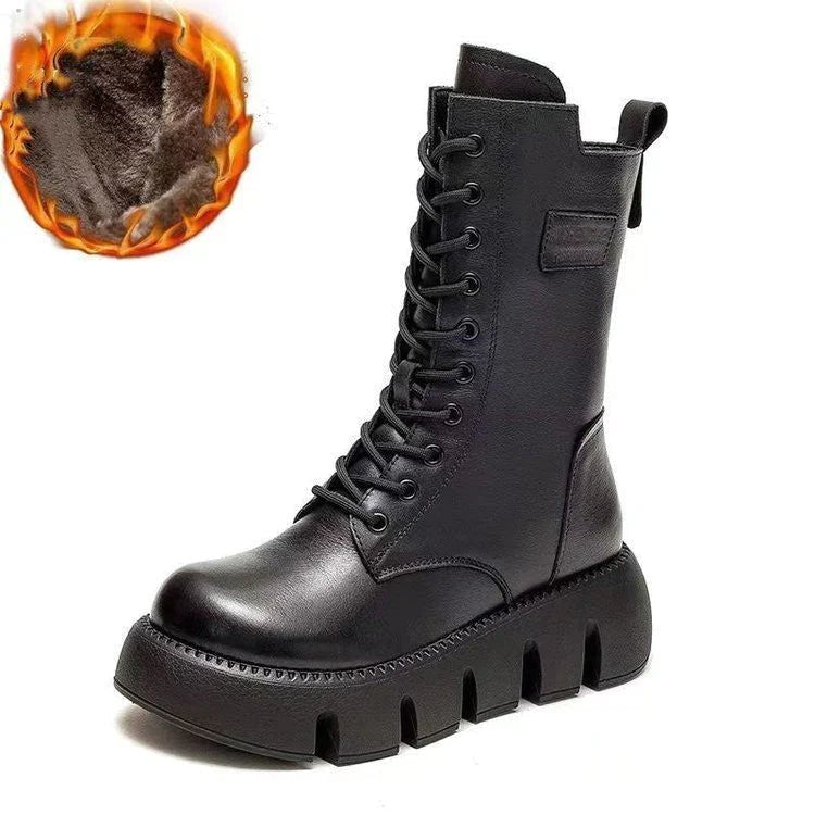 Melody | Women's Platform Leather Ankle Boots