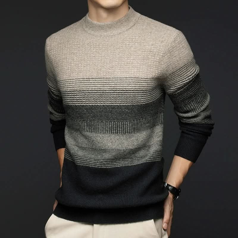 Mason | Smooth Gradient Texture Wool Knit Sweater