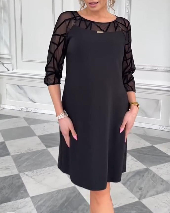 Elegant Round Neck Dress with Trendy Style