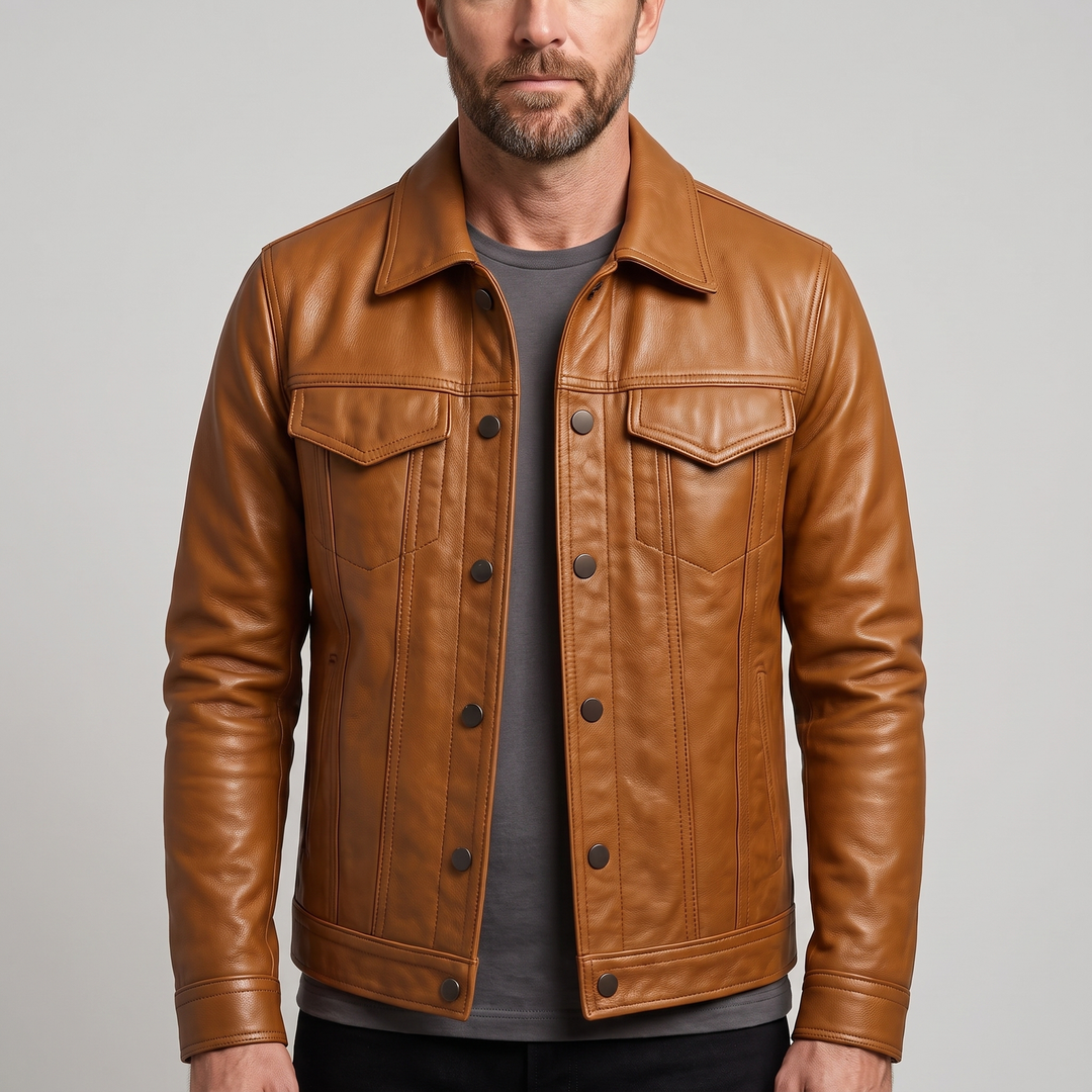 Julian | Elegant Tailored Style Leather Jacket