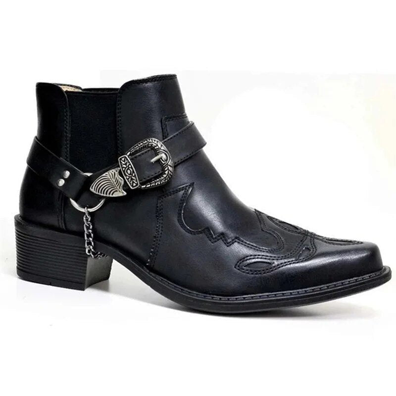 Adrian | Elegant Western Style Leather Cowboy Boots