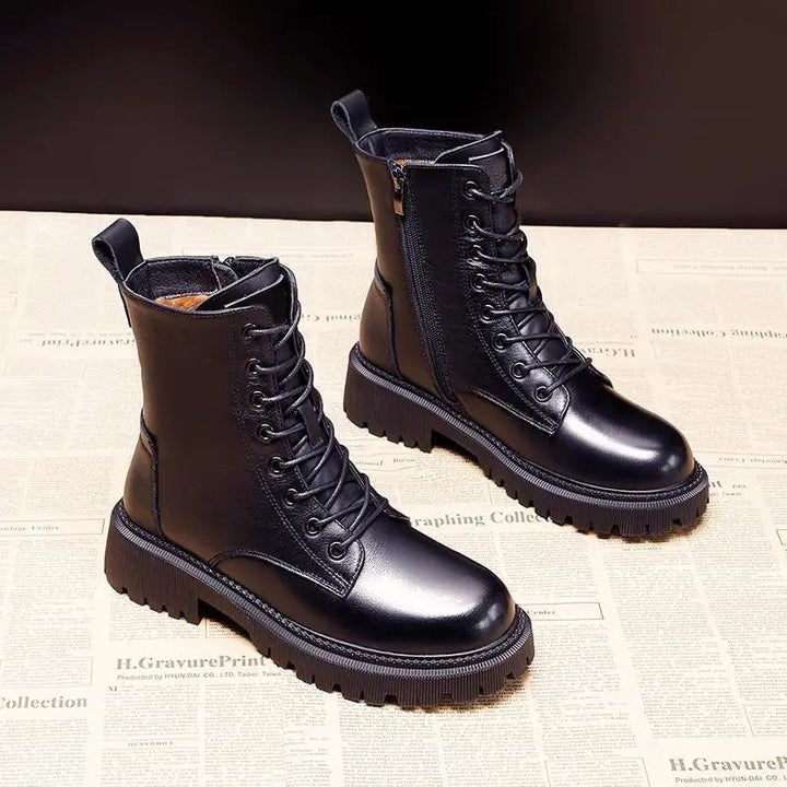 Zoey | Women's Leather Lace-Up Boots
