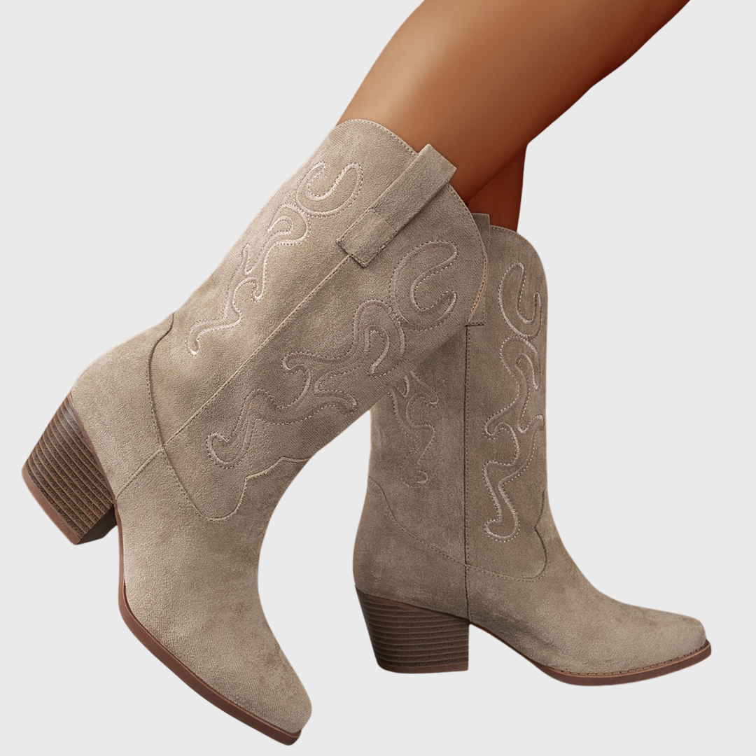 Lena | Stylish And Comfortable Wide-Calf Cowboy Boots