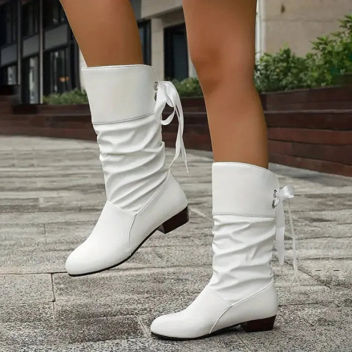 Colette | Women's Lace-Up Slouchy Block Heel Ankle Boots