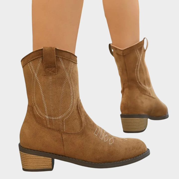 Sienna | Elegant Design Western Ankle Boots