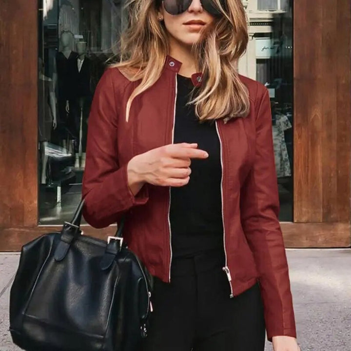 Diana | Modern And Polished Cropped Leather Jacket
