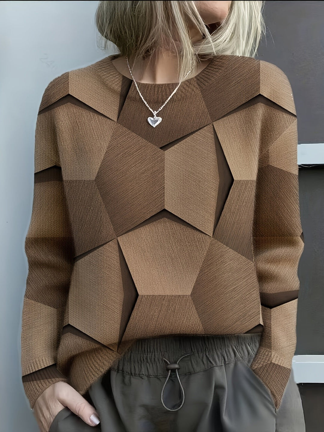 Avery | Modern Geometric Knitted Sweater