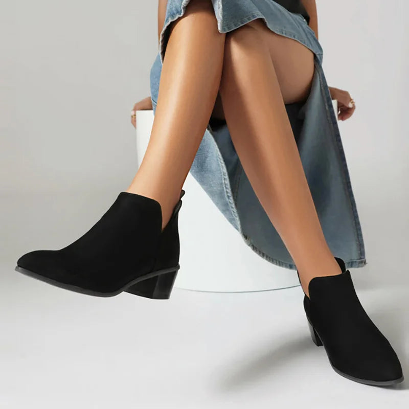 PRINTED ANKLE BOOTS