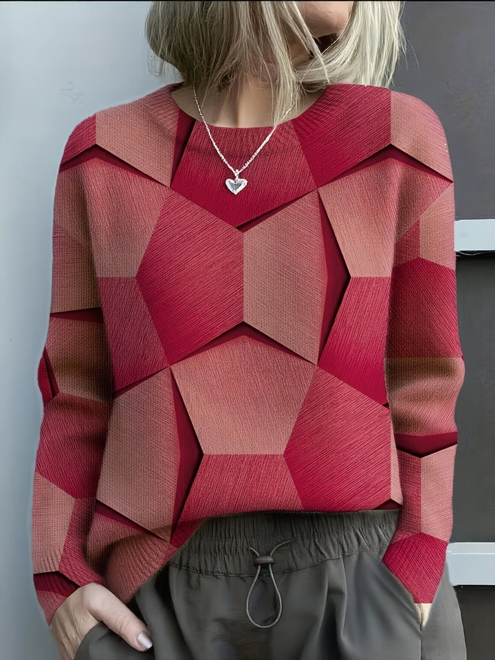 Avery | Modern Geometric Knitted Sweater