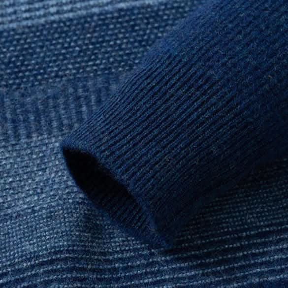 Mason | Smooth Gradient Texture Wool Knit Sweater