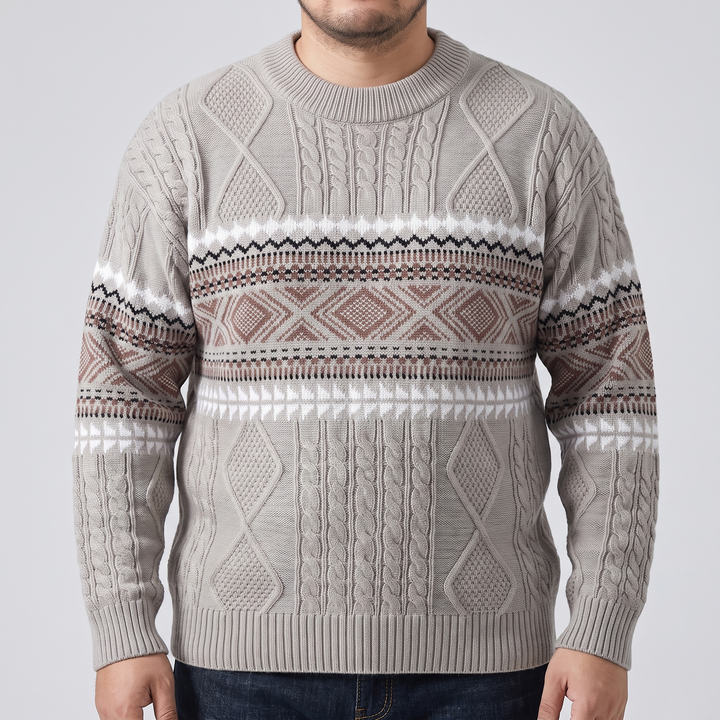 Ethan | Cozy Cable Design Nordic Knit Sweater