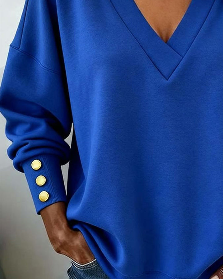 Stylish V-Neck Top with Horse Print