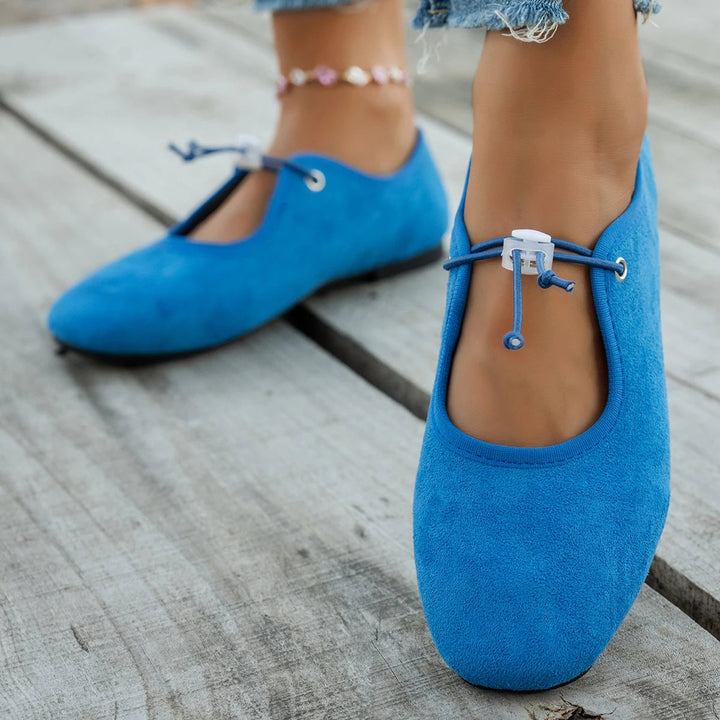 Amelia | Suede Lace-Up Mary Jane Loafer
