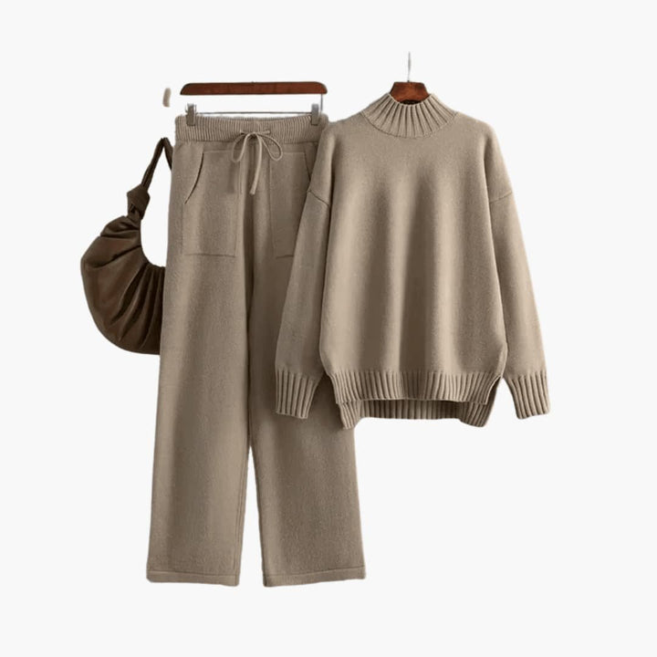 Evelyn | Cozy Ribbed Turtleneck Sweater Set