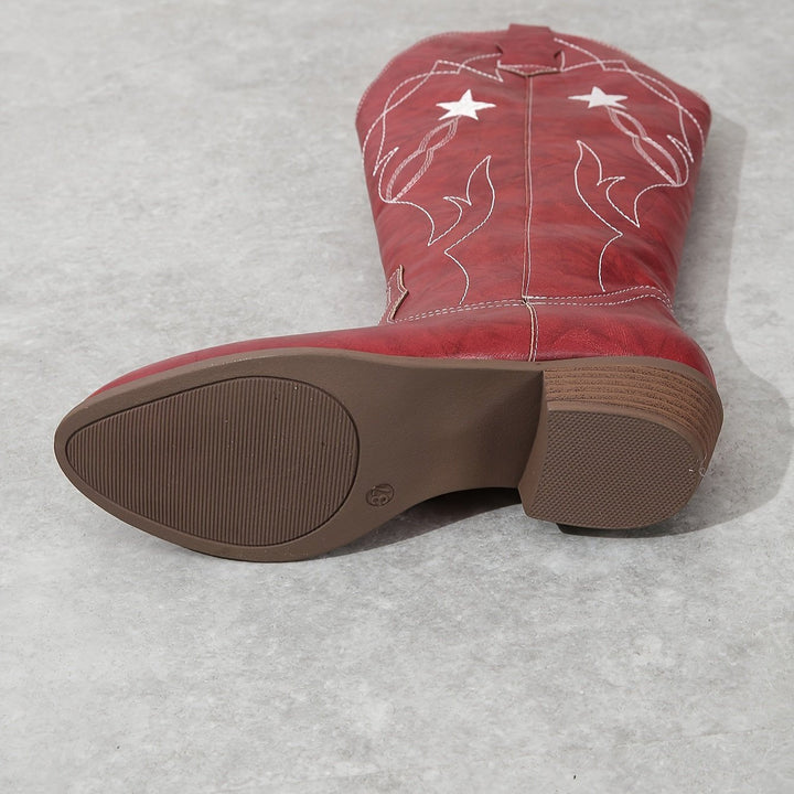 Adelina | Stylish And Comfortable Star Embroidered Cowboy Boots
