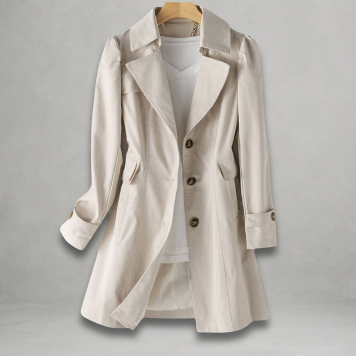 Seren | Women's Elegant Single-Breasted Cotton-Nylon Trench Coat