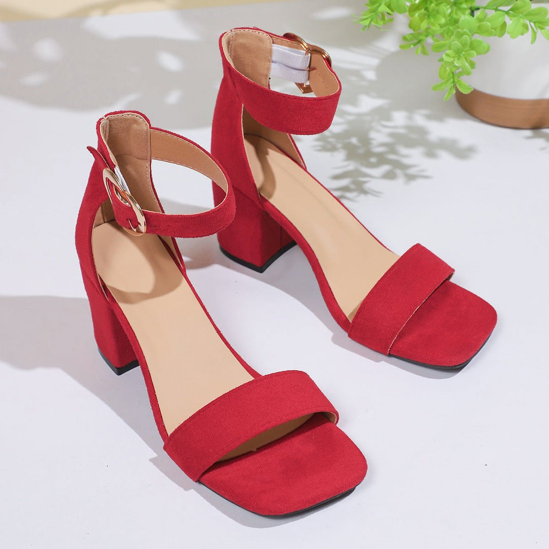 Adele | Elegant Adjustable Style Block Heel Sandals