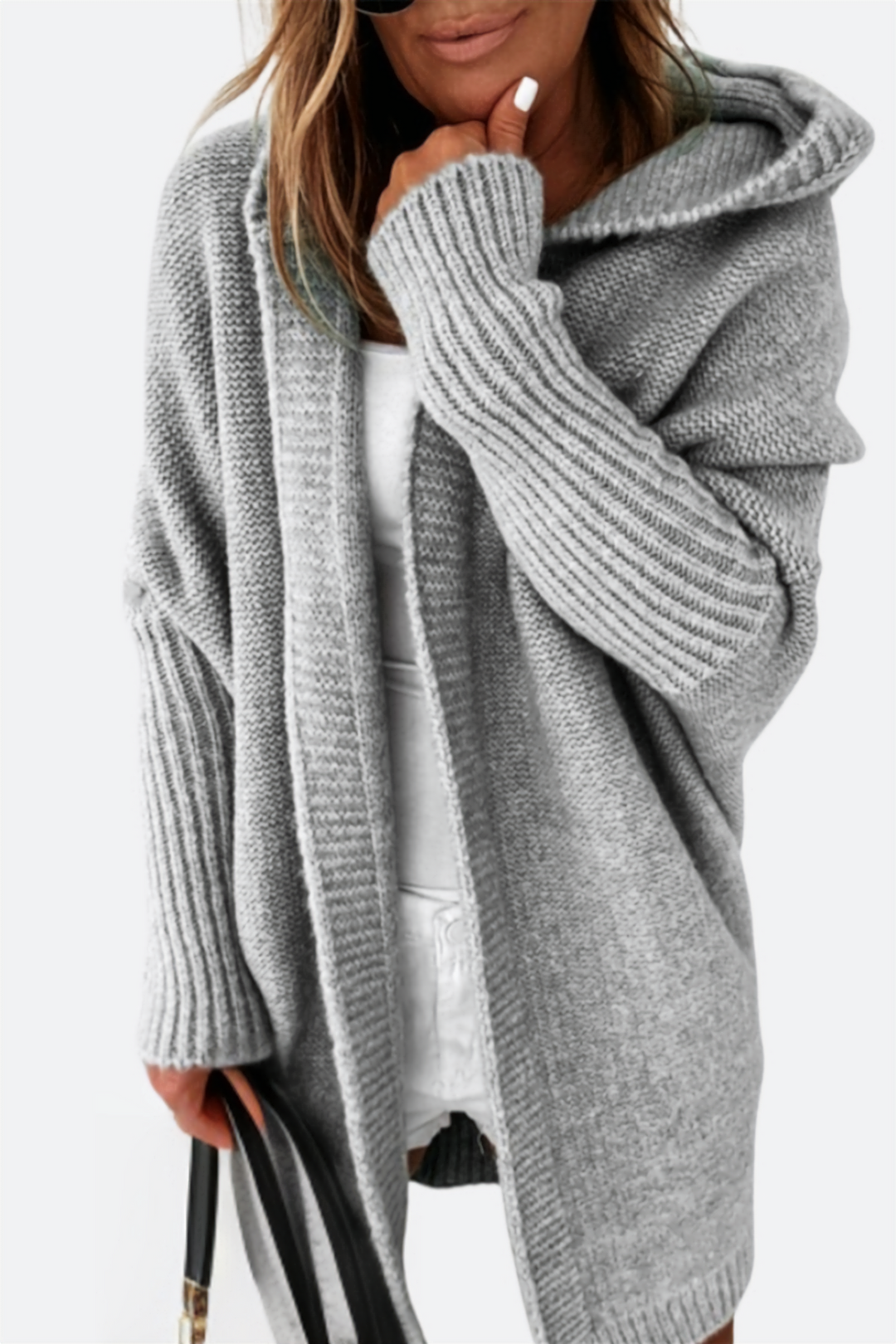 Emery | Women's Oversized Hooded Knit Cardigan