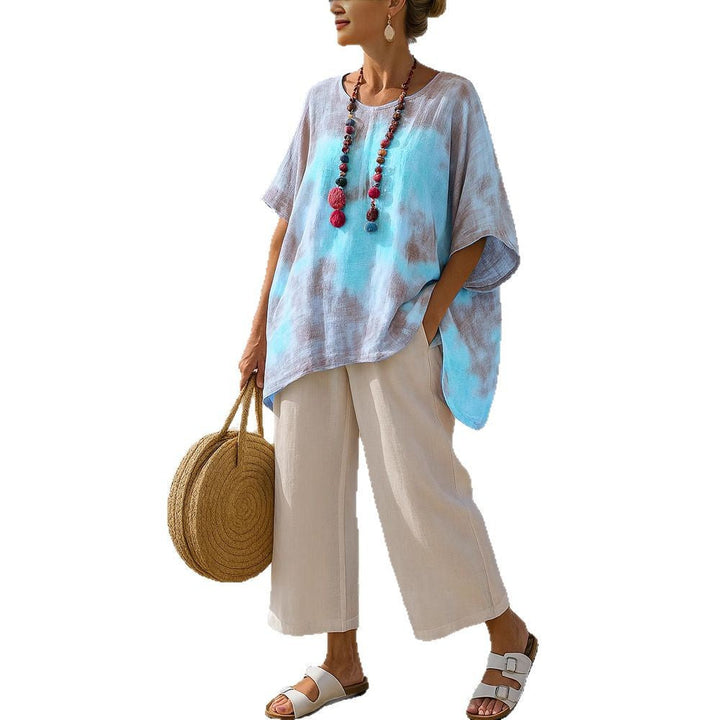 Eliana | Women's Asymmetric Relaxed Summer Tunic Top