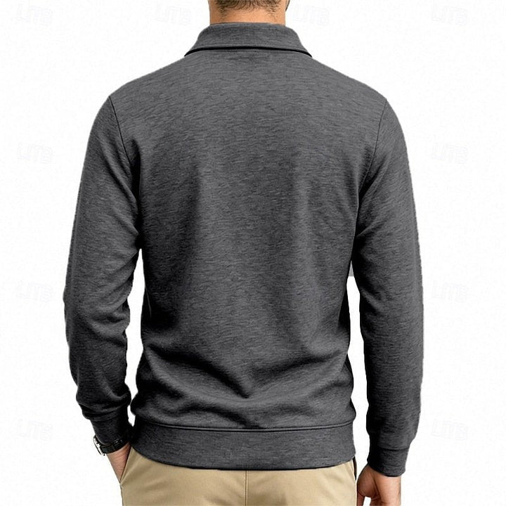 Stetson | Refined Long-Sleeve Pocket Polo Shirt