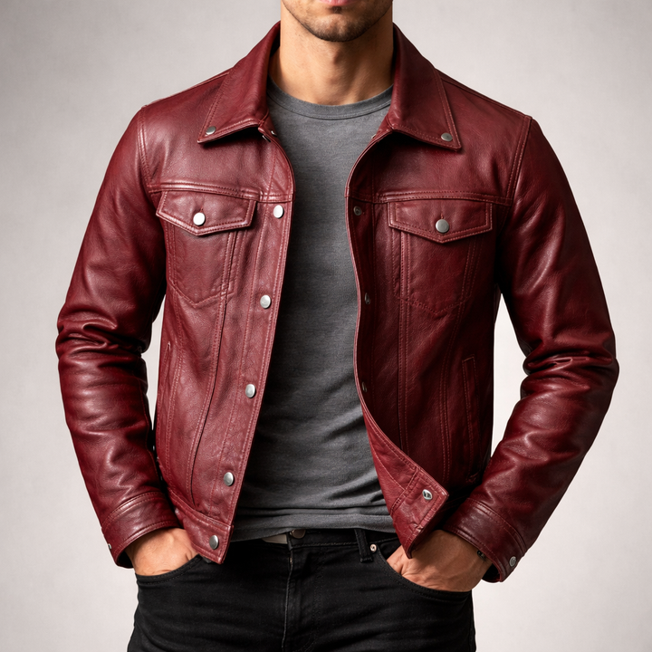 Laxon | Rugged Style Leather Jacket