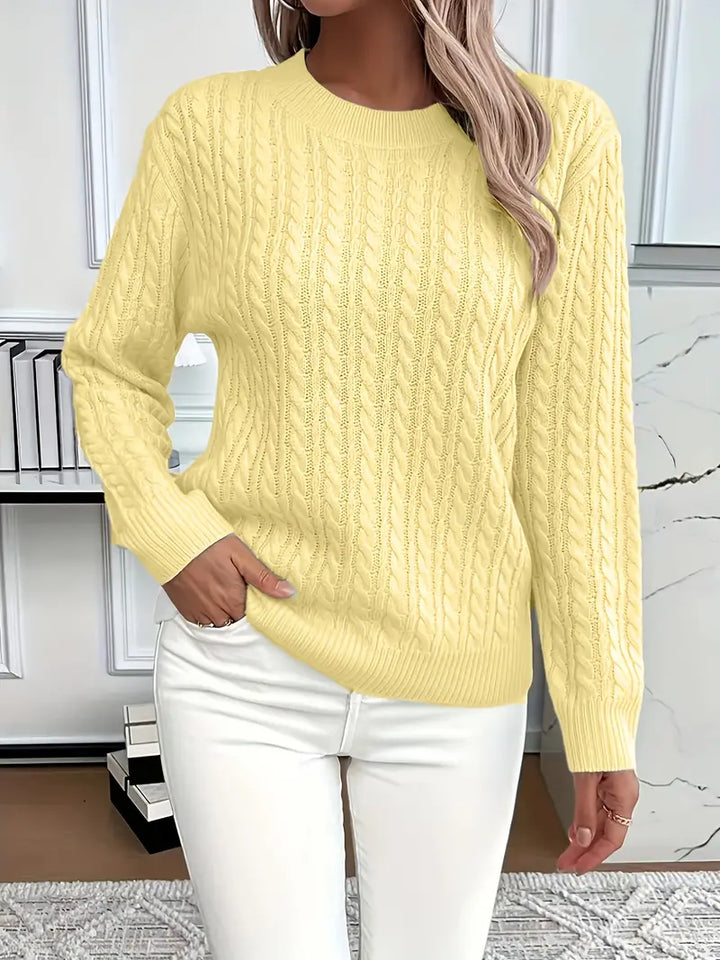 Esther | Women's Long Sleeve Cable Knit Sweater
