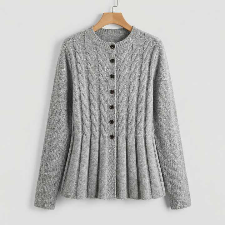 Elysia | Soft Cable Style Knit Cardigan