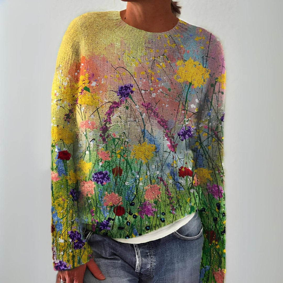 Marta - Flowers Art Cozy Sweater