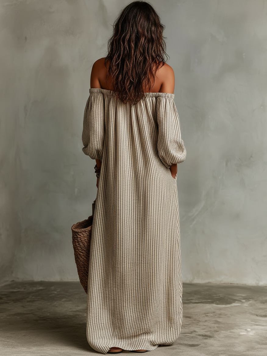 Emery | Elegant and Airy Off-the-Shoulder Maxi Dress