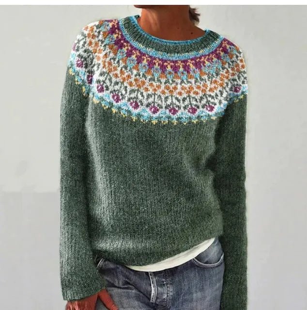 Rosalina | Retro Multi-Striped Relaxed Knit Sweater