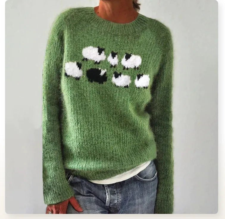 Rosalina | Retro Multi-Striped Relaxed Knit Sweater
