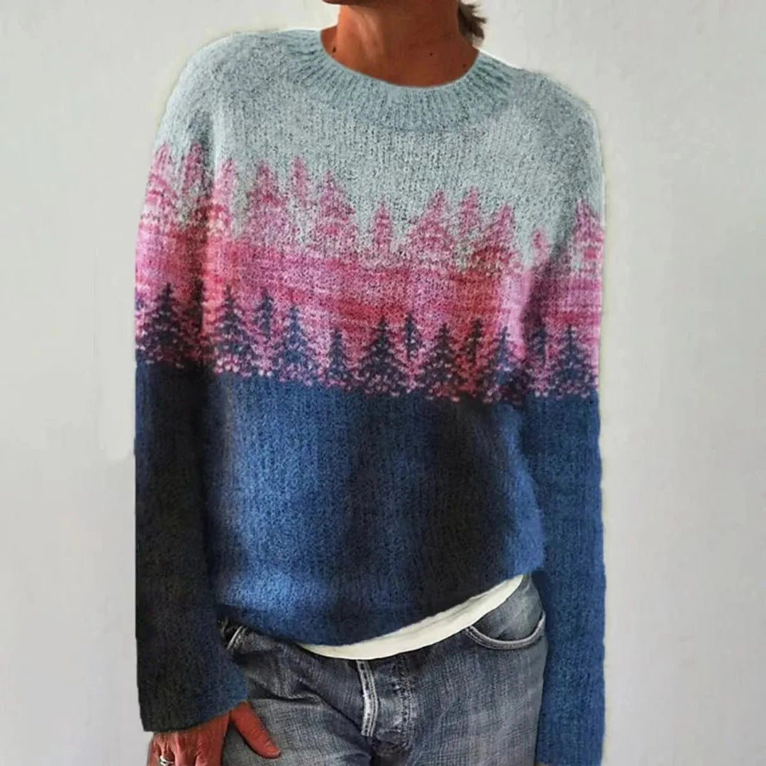 Rosalina | Retro Multi-Striped Relaxed Knit Sweater