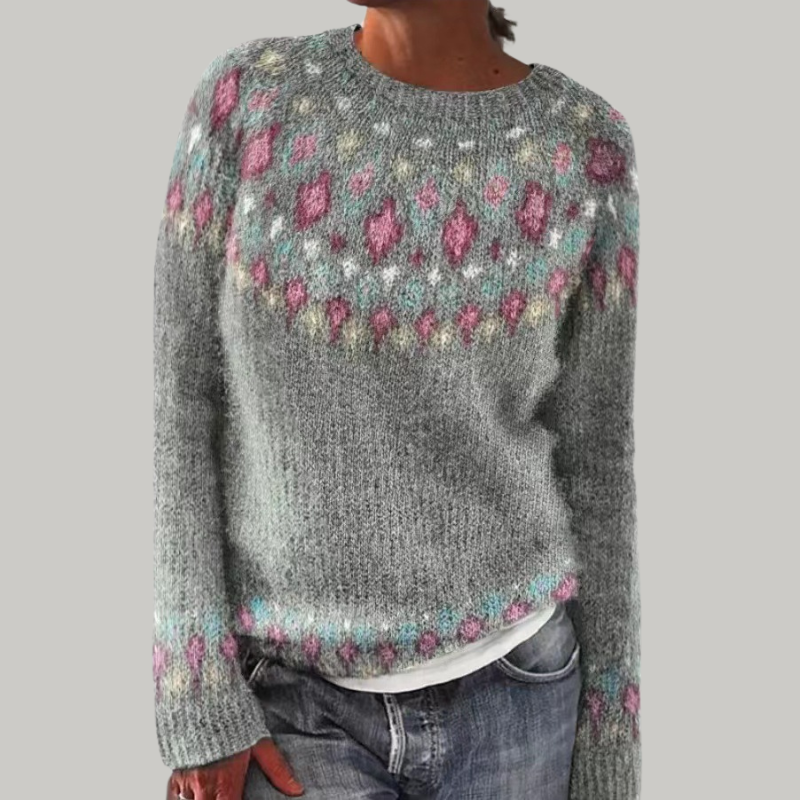 Candace - Patterned Knit Sweater