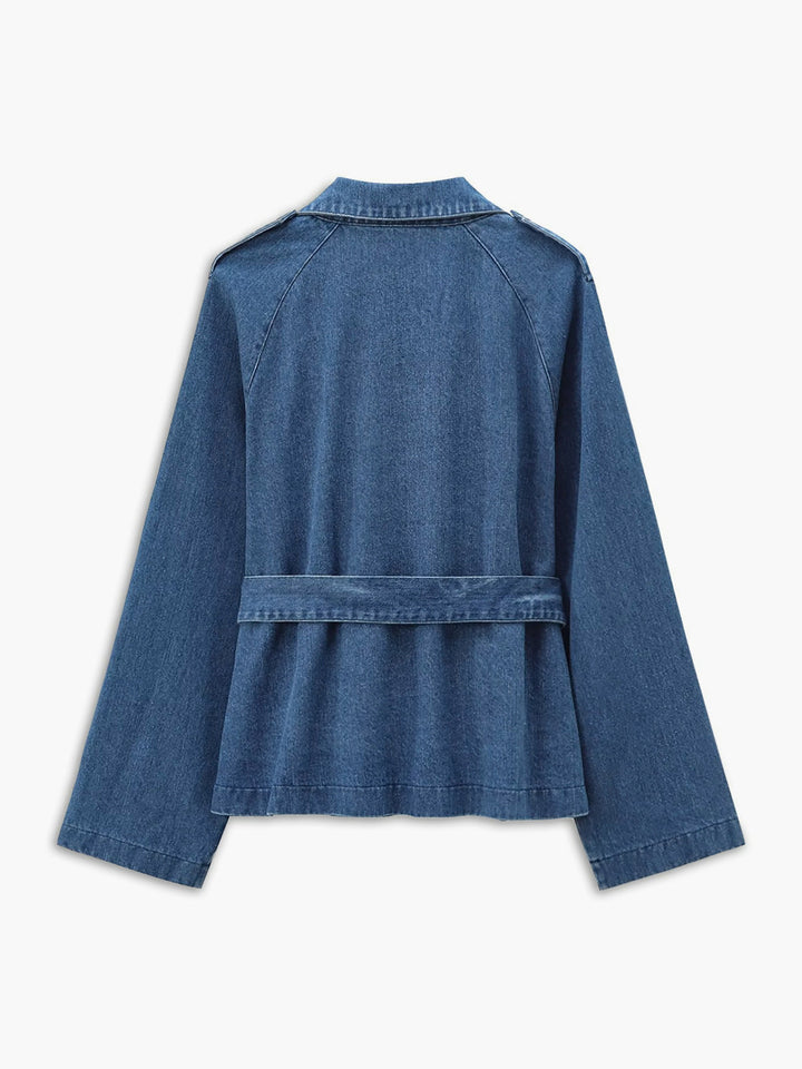 SEREN – MINIMALIST BELTED DENIM JACKET