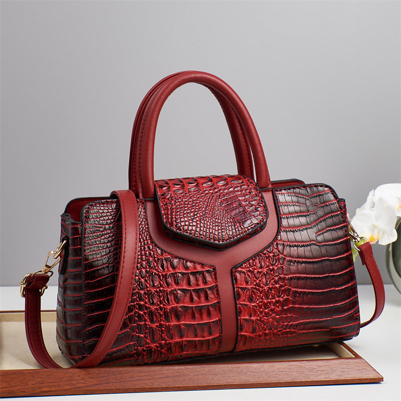 Boxy Top-Handle Bag with Textured Finish