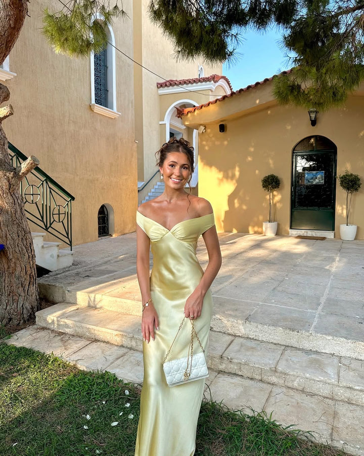 Dove | Strapless Off-Shoulder Evening Dress