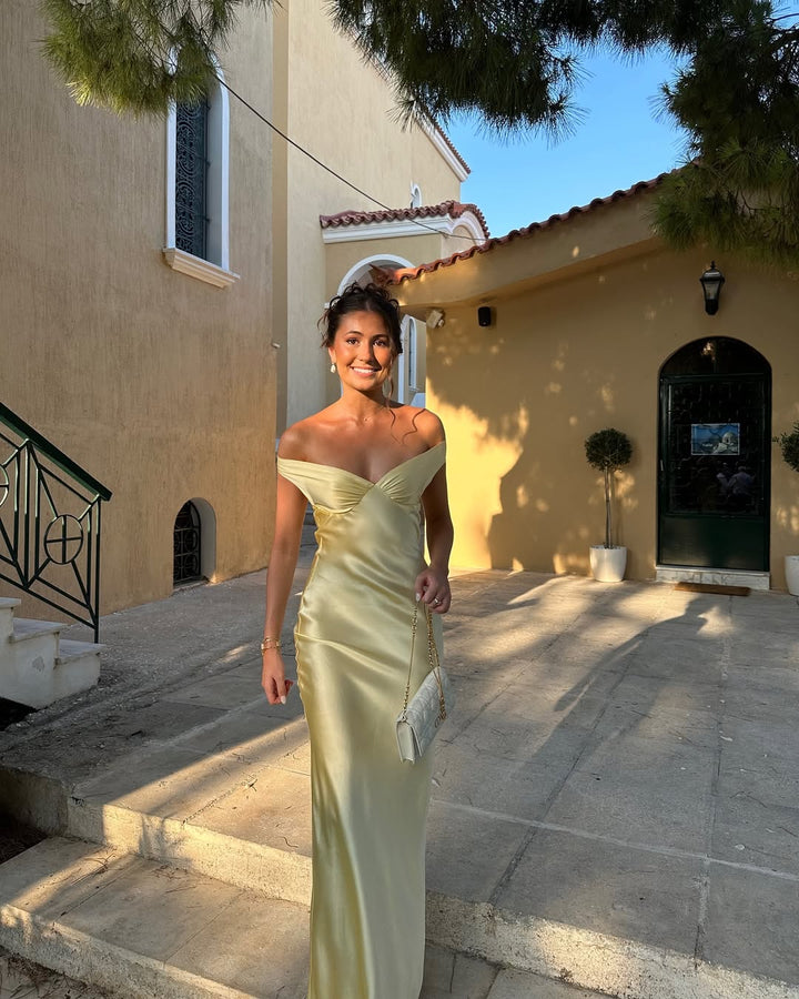 Dove | Strapless Off-Shoulder Evening Dress