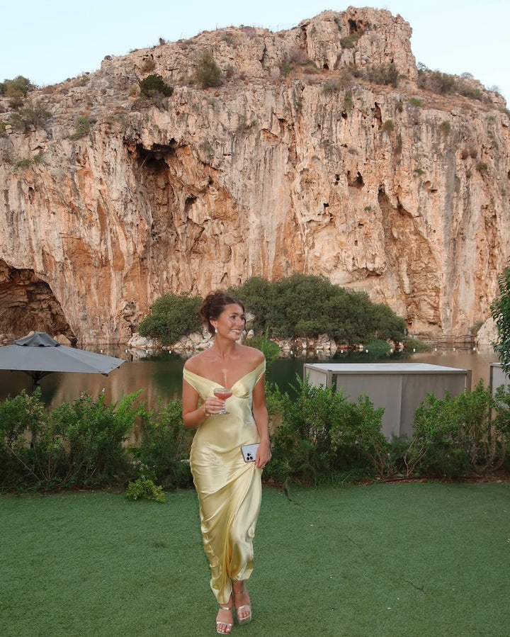 Dove | Strapless Off-Shoulder Evening Dress
