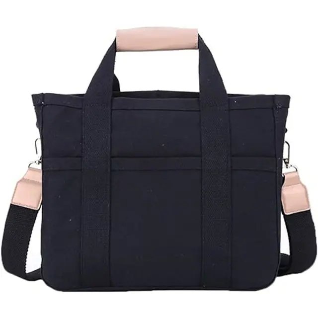Elena | Spacious Multi-Pocket Canvas Tote Bag