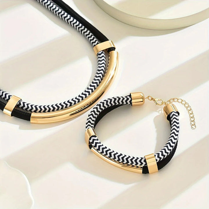 Chloé Montclair Braided Necklace and Bracelet Set