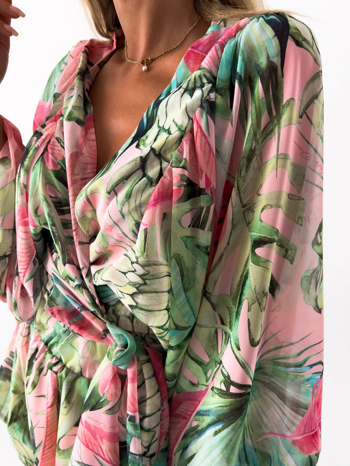 Ivy | Women's Stylish Flowy Two-Piece Shorts and Blouse Summer Set
