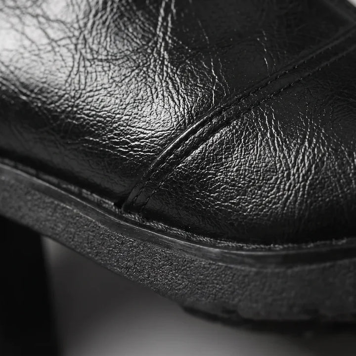 Gloria | Elegant Mid-Heel Style Leather Ankle Boots