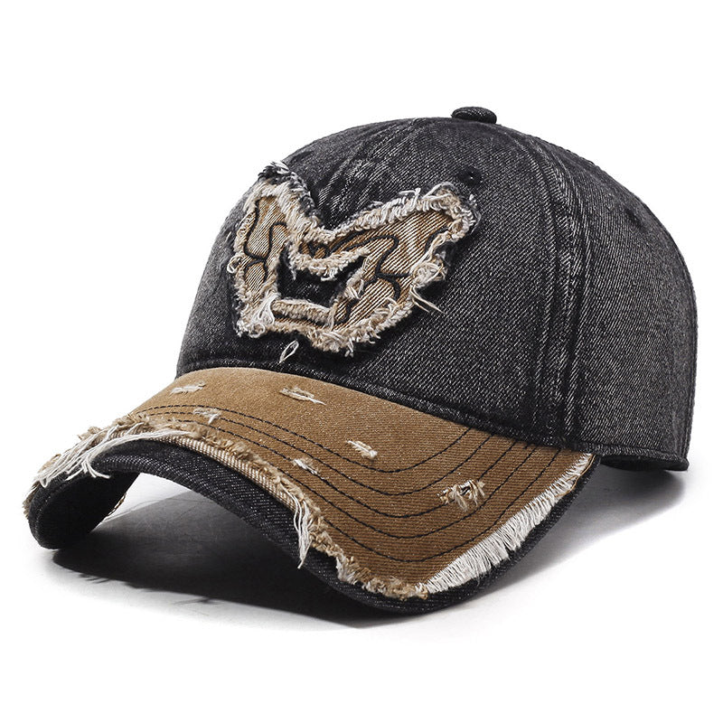 Retro Wings Denim Baseball Cap